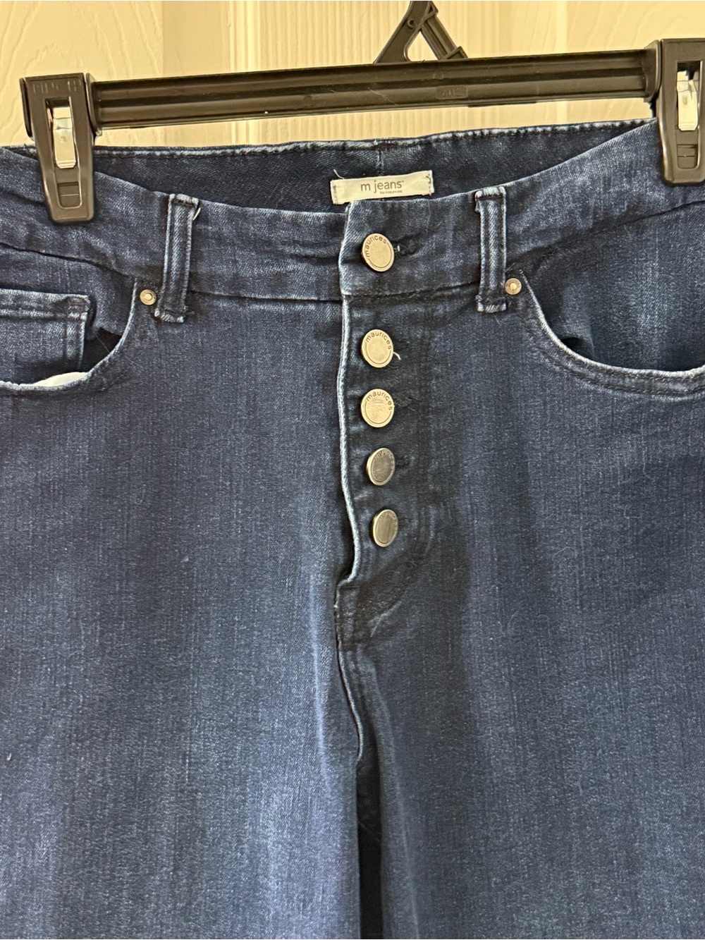 Maurices Dark Blue Skinny Jeans with Button-Fly